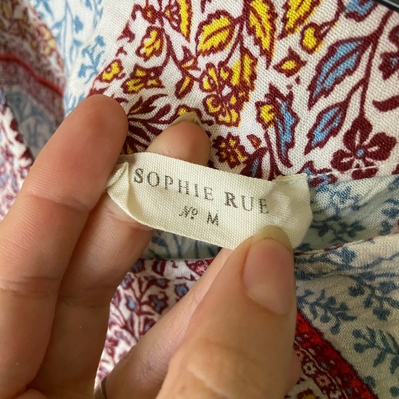 ANTHROPOLOGIE SOPHIE RUE ORANGE MULTICOLOR BOHO Paisley Tank TOP Tunic MEDIUM - Picture 5 of 5